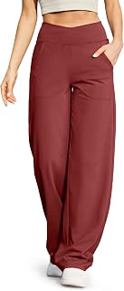 G4Free Women's Wide Leg Sports Trousers with Pockets Casual Bootcut Wide Yoga Pants Flare Leg Wide Bell Tight Elastic Gym Palazzo