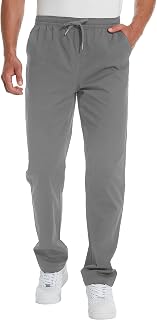 TTZ Men's Tall Casual Pants 34/36" Inseam Stretch Cotton Pull-On
