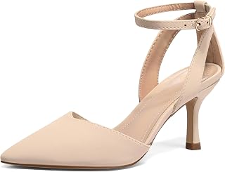 mysoft Women's Closed Toe Kitten Heels Comfortable Dress Pumps Shoes