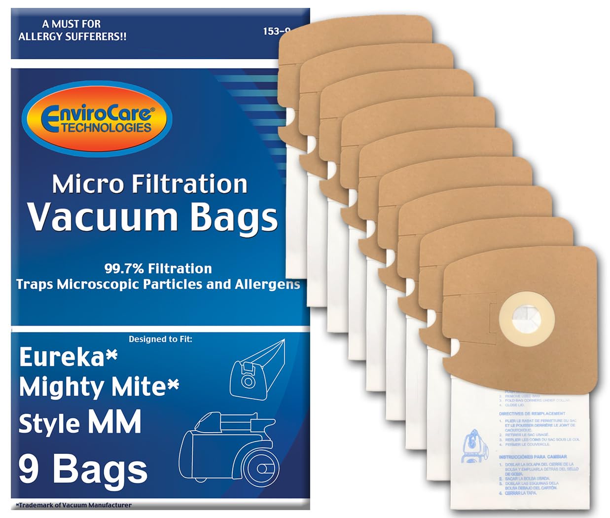Envirocare Premium Replacement Multi-layer Micro Filtration Vacuum Bags Made to 