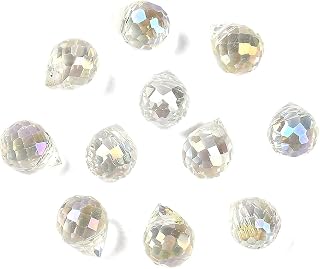 100pcs 6mm Champagne Yellow Faceted Teardrop Glass Beads Suncatcher Beads for Earring Bracelet Necklace Jewelry Making