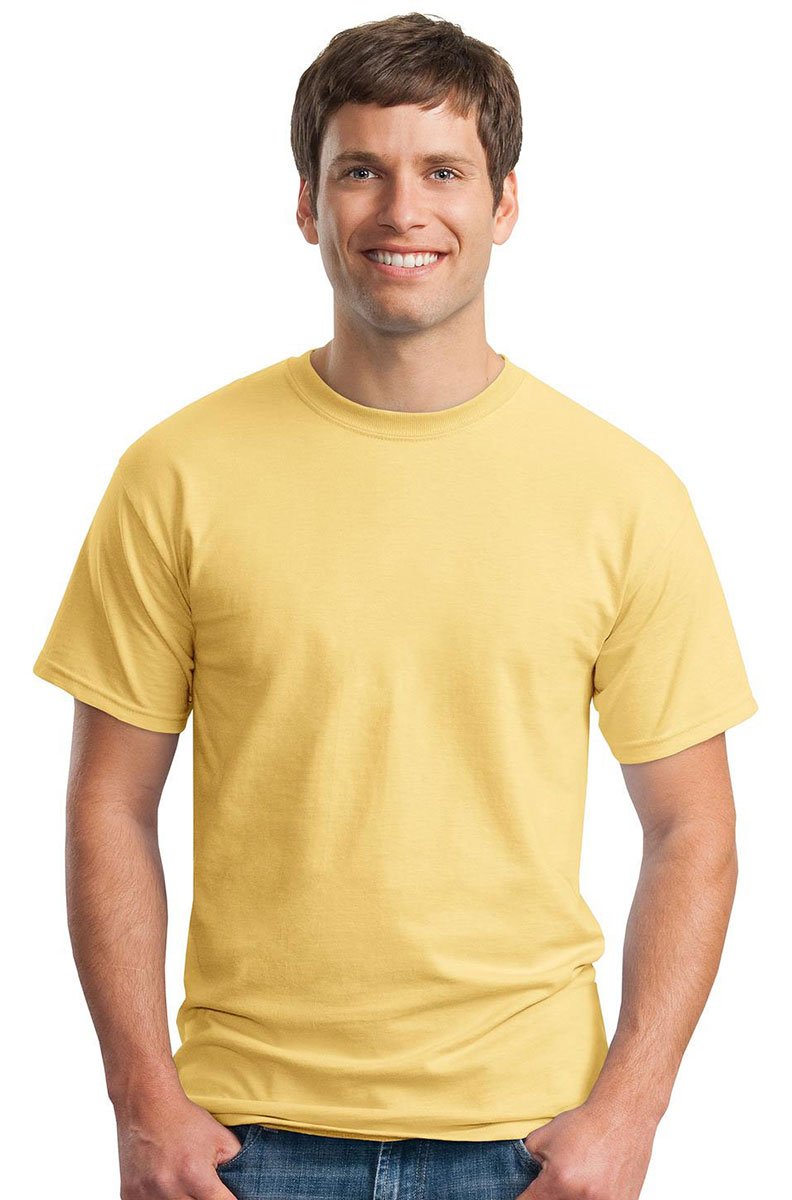 Gildan Men's Ultra Cotton Crew Neck Short Sleeved T Shirt Top Classic Item Men's
