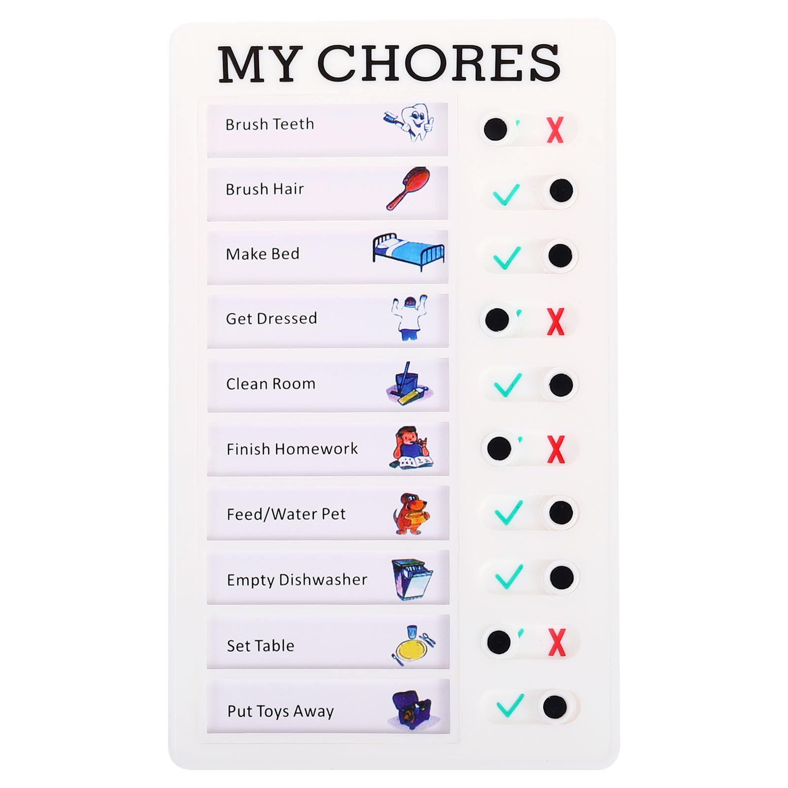 Checklist Board, Plastic Chore Chart To Do List Daily Routine Task Schedule Remo