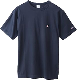 Champion C3-P300Z/C3-X352L Men's Short Sleeve T-Shirt, 100% Cotton, Classic Cotton USA, One-Point Logo Embroidery, Short Sleeve T-Shirt, Basic