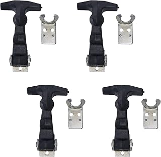 Buyers Products WJ1954 4 Inch Easy Grip Rubber Hood Catch, 4 Pack | Weather-Resistant Rubber Catch Stretches Over Bracket To Help Secure Hoods, Compartments, Toolboxes, Panels, And Lids
