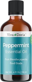 Viva Doria 100% Pure Peppermint Essential Oil, Food Grade, 118 mL (4 Fl oz)