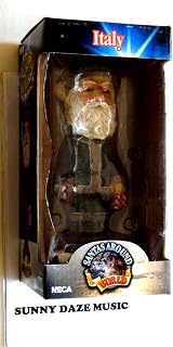 Santa Claus Decorative Hand Painted Heavy Porcelain Head Knocker Bobble - Italy Befana - Santas Around The World Collection - Weighs 2 Pounds