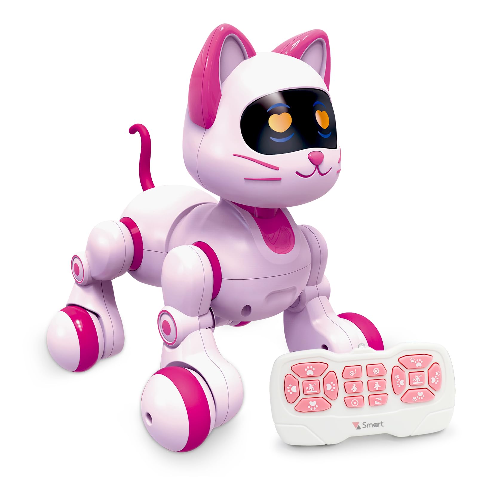 Hitish Remote Control Robot Cat, Programmable RC Smart Cat with Touch Sensing, L