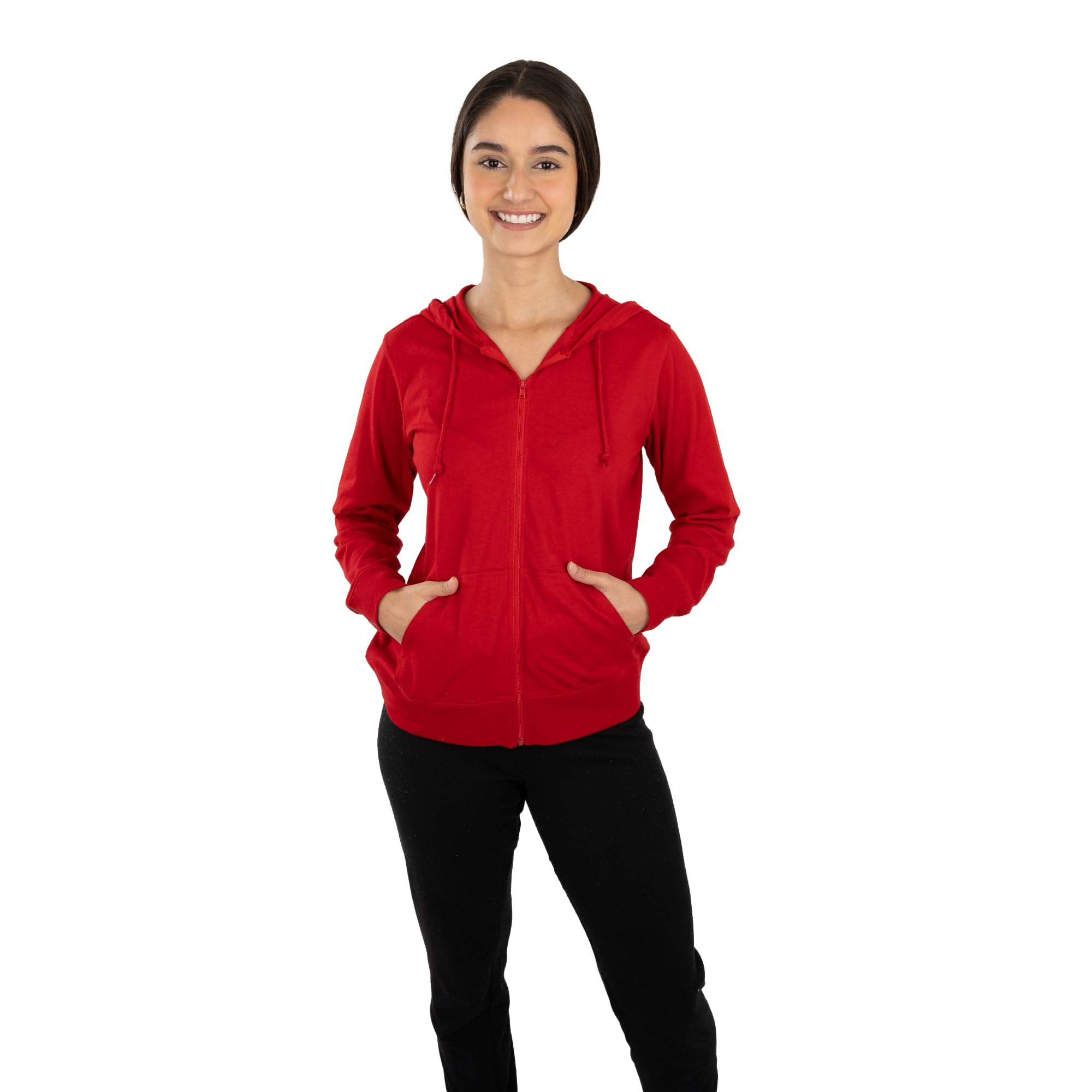 Cottonhood Lightweight Hoodies for Women Zipper Hoodie Soft Jersey Long Sleeve H