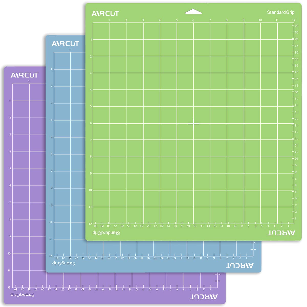 AIRCUT Cutting Mat for Cricut Maker and Explore Series, 3PC Variety Mats | 12"x1