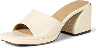 Amazon Essentials Women's Platform Mule Sandals with Sturdy Block Heel