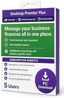 Quick-Book Desktop Premier Plus 2024 | 5 Users | LIFETIME Version | NO DVD | Amazon Message Delivery(Within 1-2hrs) - Only PC, Not for Mac | 100% Money Back Guarantee