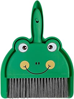 Mini Dustpan and Brush Set, Portable Cleaning Broom with Dustpan, Recessed Design for Easy Storage, Multifunctional for Desk, Keyboard, Sofa, Pet Hair (#3)