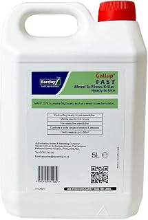 Gallup 5L RTU Fast-Acting Weedkiller & Moss Control - Visible Results in 24 Hours for Driveways, Gardens, Paths, & Patios