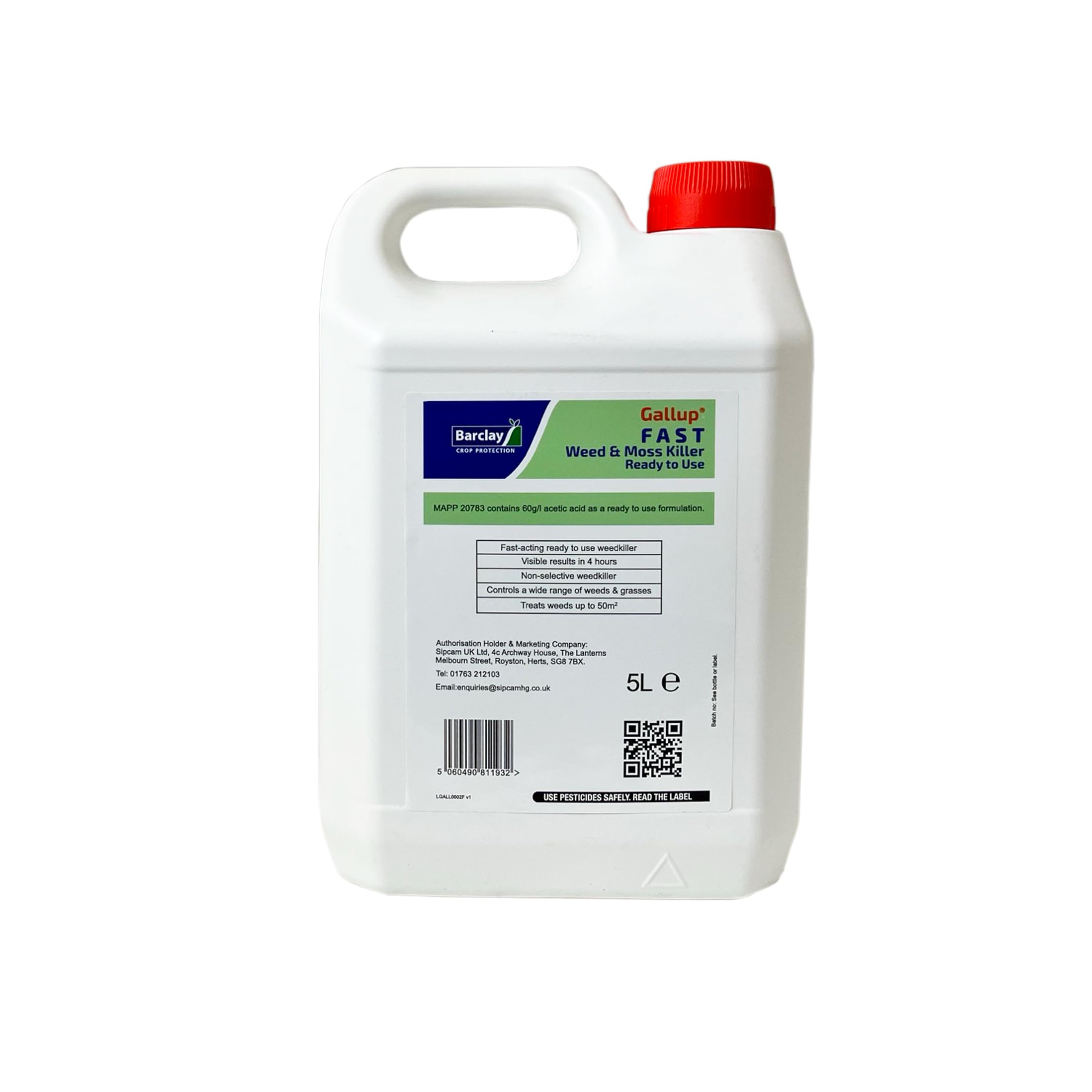 Gallup 5L RTU Fast-Acting Weedkiller & Moss Control - Visible Results in 24 Hour