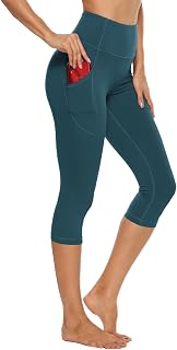 Stelle Capri Leggings for Women with Pockets High Waisted Yoga Pants