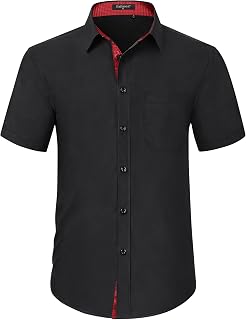Enlision Shirts for Men Short Sleeve Casual Dress Shirt Formal Shirts Business Shirt Elegant Shirt