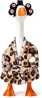 DWHSTGUU Desk Goose Outfit Fall for 7 Inch Magnetic Goose, Mini Goose Statue Clothes for Office Table Decoration (Leopard)