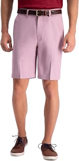 Haggar Cool 18 PRO Stretch Solid Oxford Flat Front Short Men's Casual Shorts