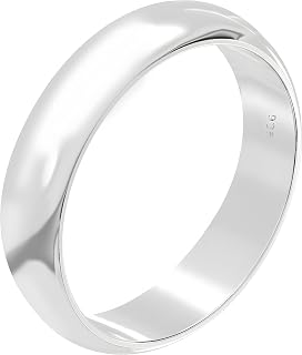 Aeon 925 Sterling Silver Court Wedding Ring - 2mm to 5mm | Comfort Fit for Men & Women | Sizes J-Z | Premium Quality for Life's Special Moments