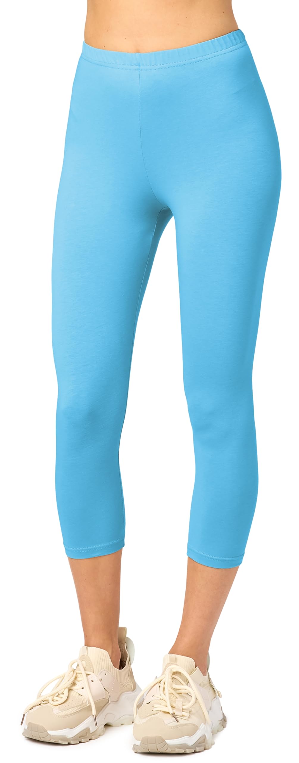 Merry Style MS10-199 Women’s Cotton 3/4 Leggings, Capri Leggings, Capri Sports L