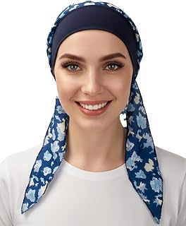 Chemo Headwear for Women Head Scarfs Turbans UK Cancer Scarves Bandanas Hair Loss Beanie Hat Cancer Headwear Headwrap Scarfs Cap Silky Muslim