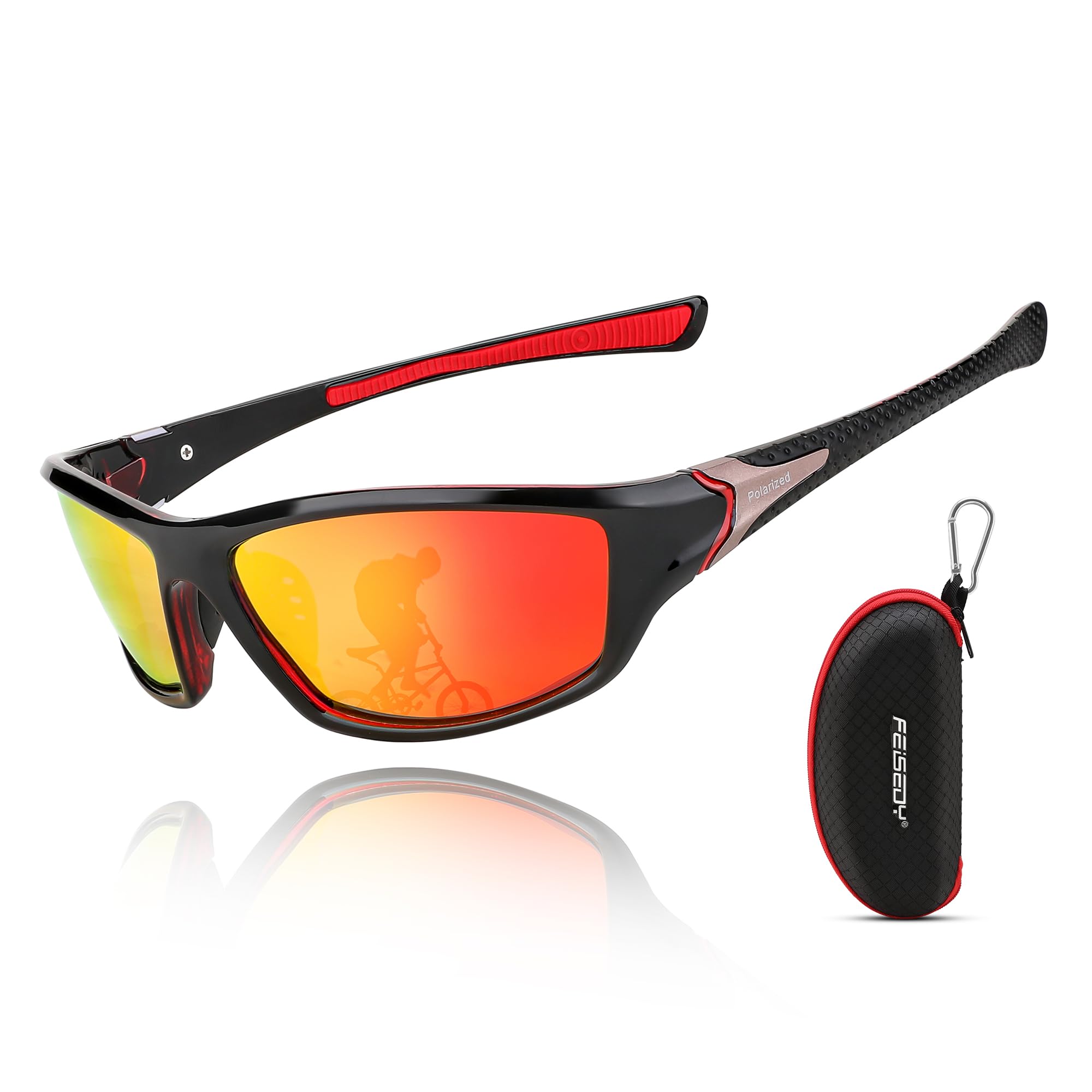 FEISEDY Classic Men Polarized Sports Sunglasses Night Driving Yellow Lenses Cycl