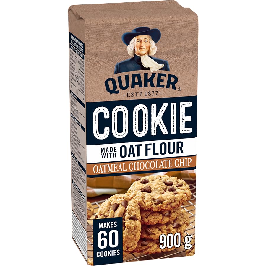 Quaker Cookie Mix with Oat Flour, Chocolate Chip Oatmeal, 900g