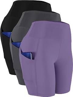 Cadmus Women's High Waist Yoga Shorts 3 in 7 in 8 in Workout Running Biker