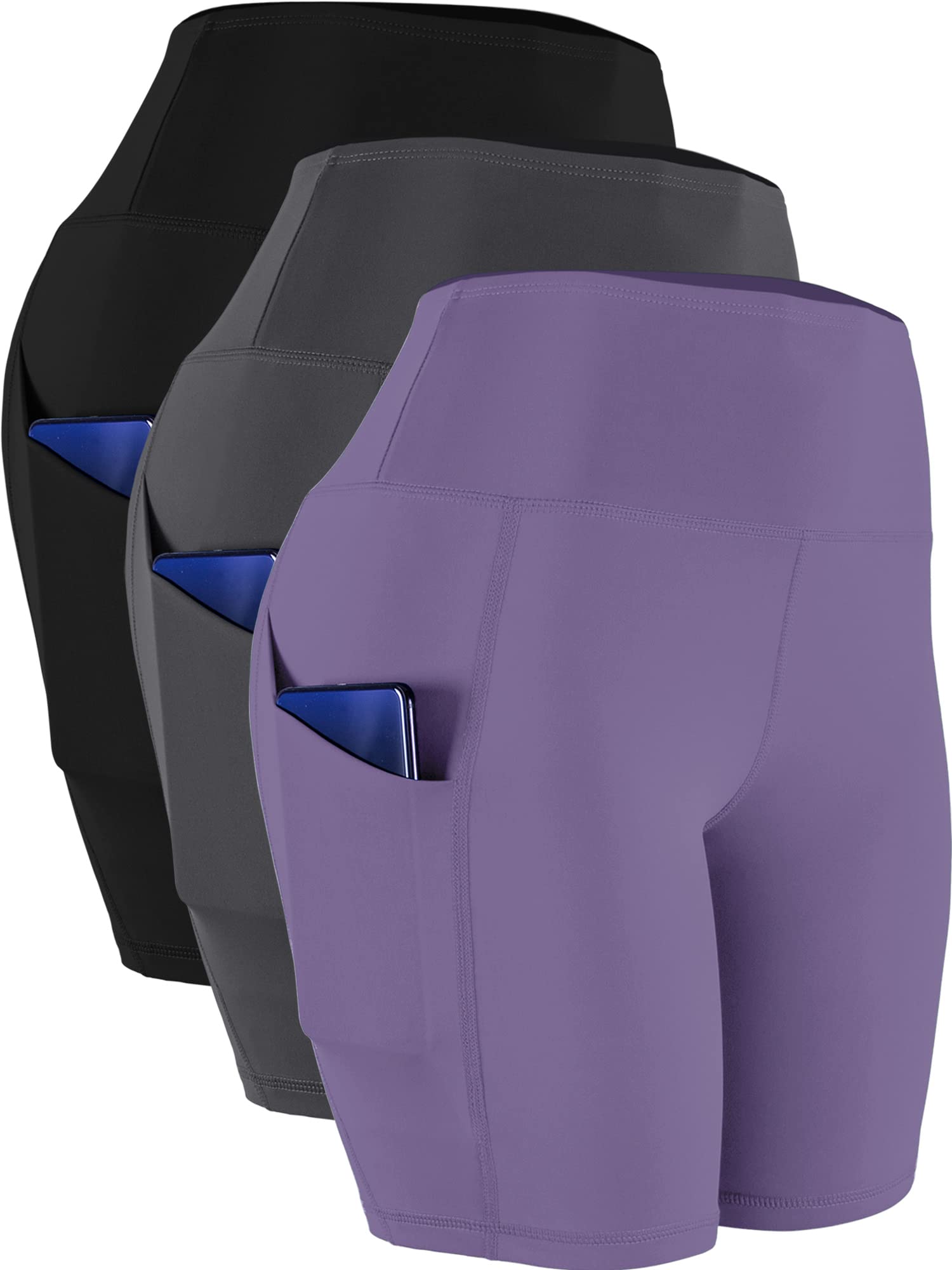 Cadmus Women's High Waist Yoga Shorts 3 in 7 in 8 in Workout Running Biker