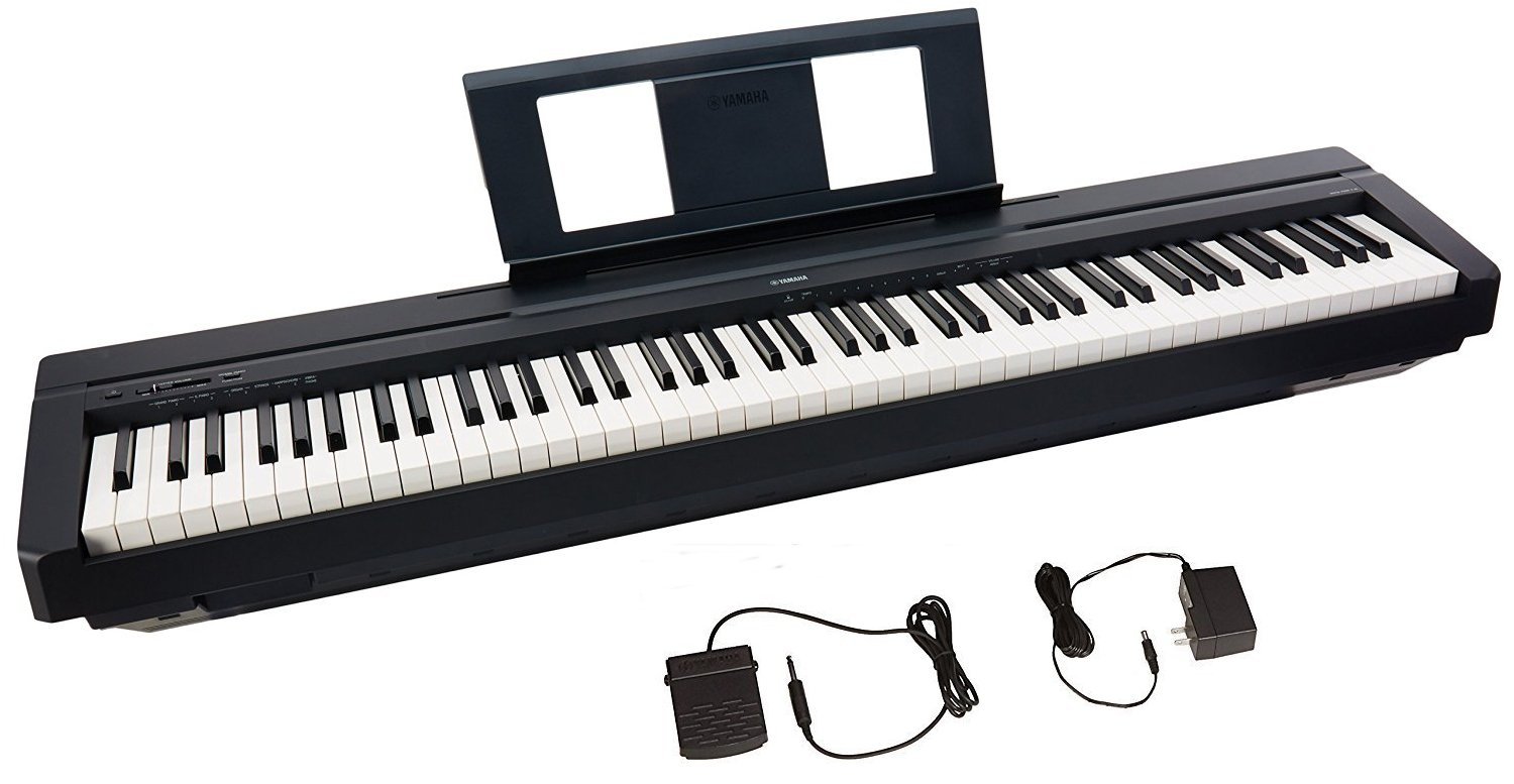 Yamaha P45 88-Key Weighted Action Digital Piano + Sustain Pedal and Power Supply