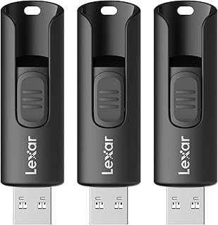 Lexar A30E USB 3.2 Gen 1 Flash Drive 64GB 3-Pack | Thumb Drive up to 100MB/s, Storage Expansion and Backup for PC and Mac systems