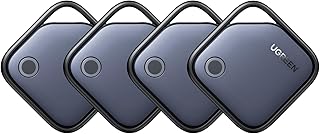 UGREEN FineTrack Air Tracker Tags (iOS Only) 4 Pack Key Finder | Bluetooth Tracker 2-Year Replaceable Battery Compatible with Apple Find My for Keys, Luggage [Apple Find My Certified]