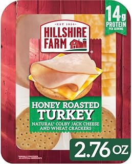 Hillshire Farm Honey Turkey, Colby Jack Cheese Snack Kit, 2.76 Oz | 14g protein per serving; all natural, minimally processed; no artificial ingredients; fully cooked