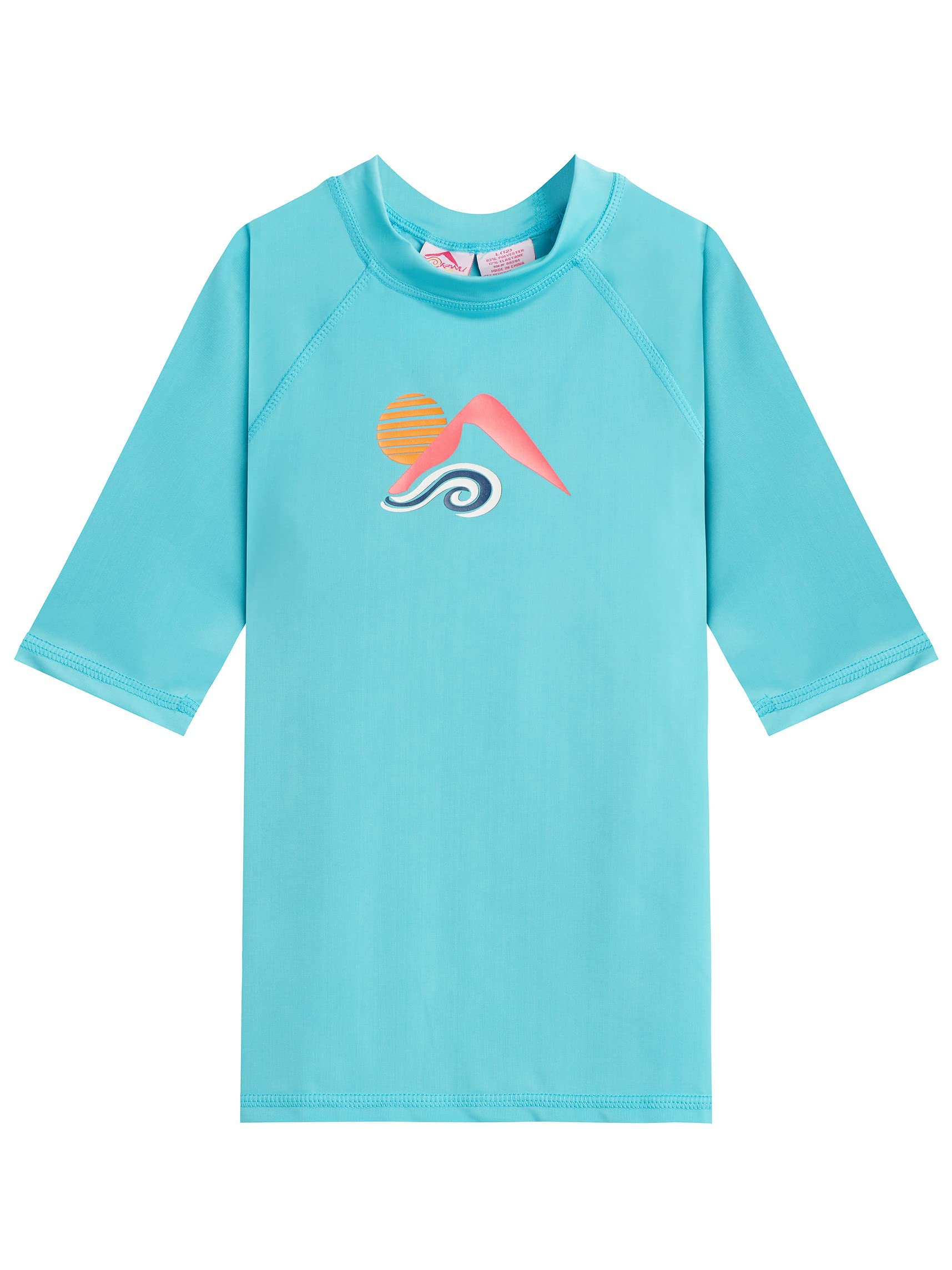 Kanu Surf Girl's Sundance UPF 50+ Sun Protective Rashguard Swim Shirt Short Slee