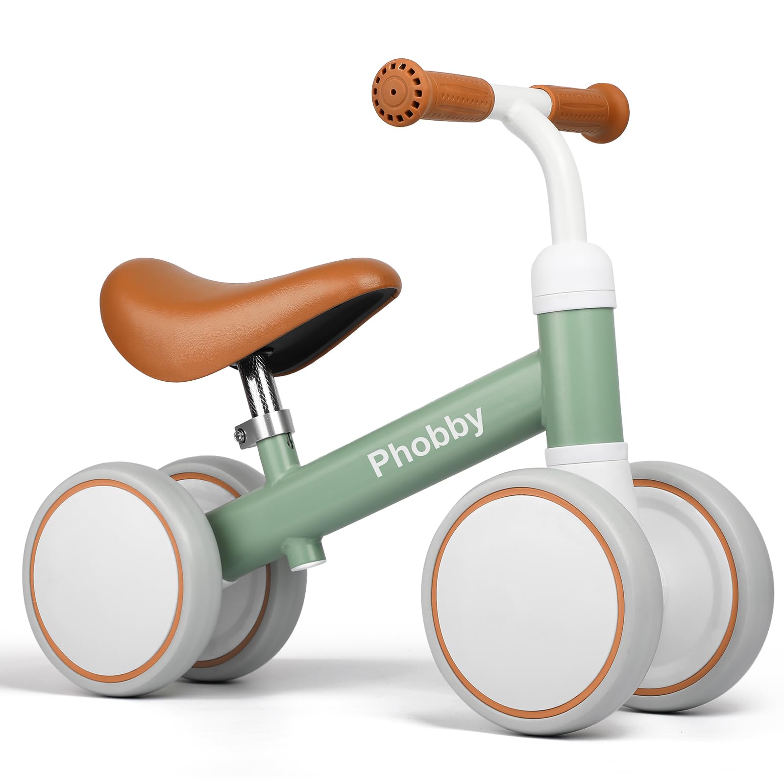 Phobby Baby Balance Bike Ride Toy for 1 2 Years Old Adjustable Seat, Green | 4 W