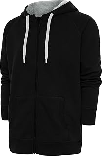 Antigua Men’s Victory Full Zip Hood Fleece, Heavyweight Brushed Back Cotton-Poly Sweatshirt, Modern Layering Essential Hood