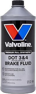 Valvoline DOT 3 & 4 Synthetic Brake Fluid, 32 oz | High-boiling synthetic brake fluid for DOT 3 & 4 systems with corrosion protection.