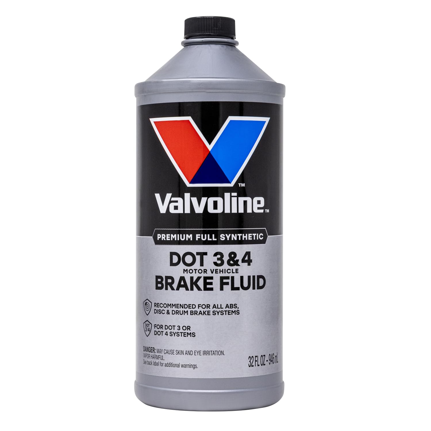Valvoline DOT 3 & 4 Synthetic Brake Fluid, 32 oz | High-boiling synthetic brake 