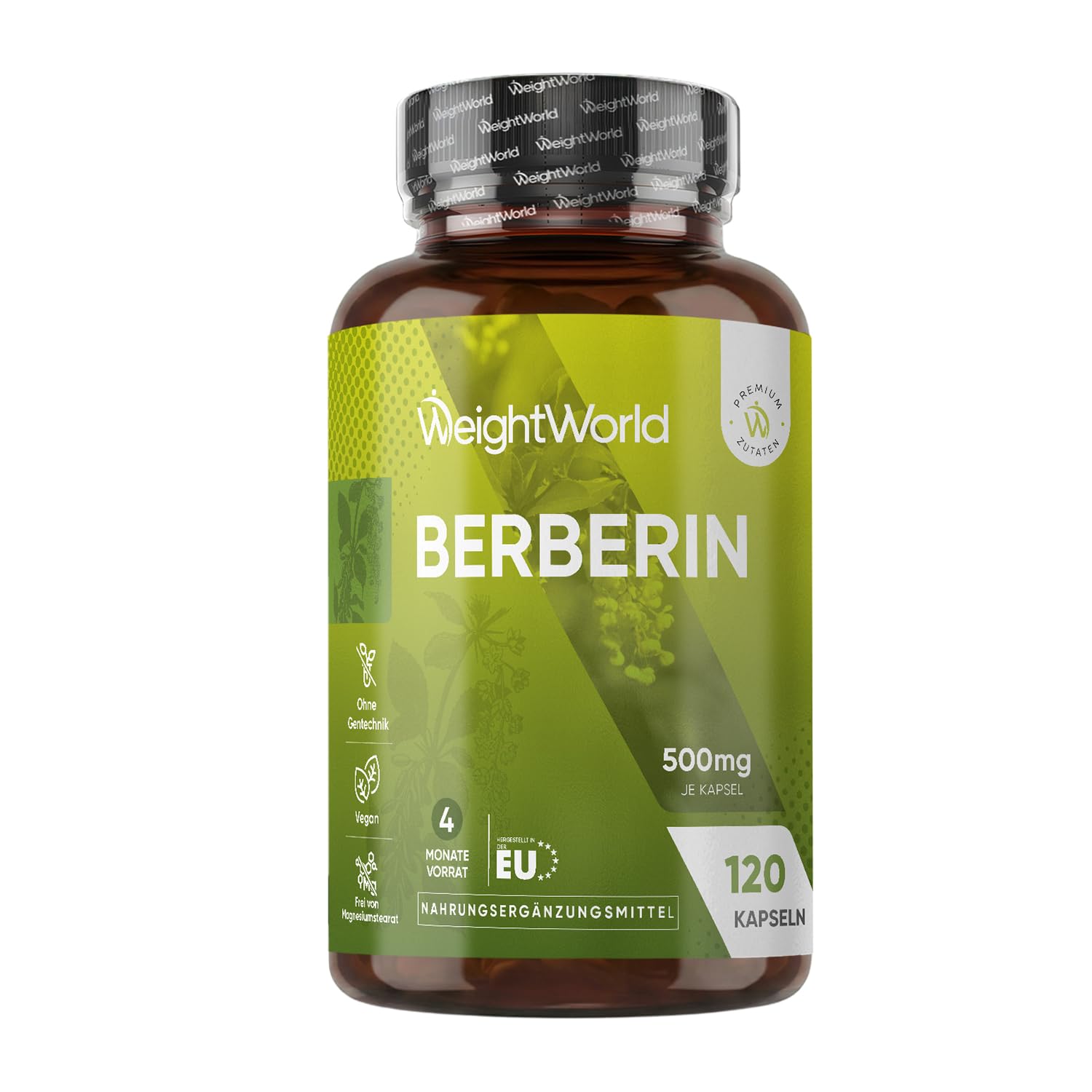 WeightWorld Berberine Capsules - 4 Months Supply - 120 Vegan Capsules