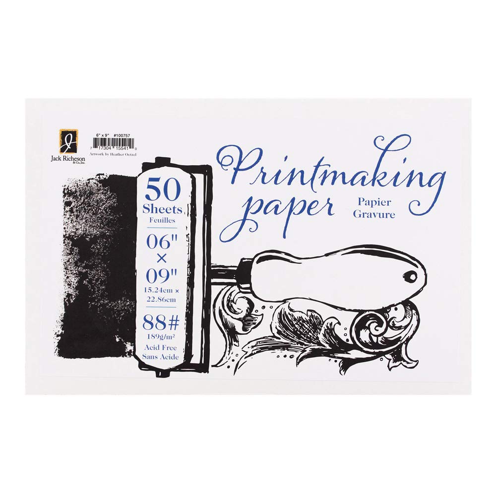 Richeson Printmaking Paper, 88# 6x9 inches, 50 Sheets (100757)