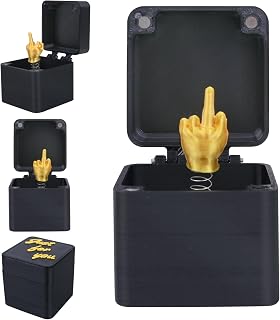 SGQTZDZQ Middle Finger Gifts, Hilarious Middle Finger Surprise Gift Box, Spoof Hand Prank Pop Up Prop with Box for Adults,Perfect Adult Prank Pop Up Gift (Play tricks, Box, 1)