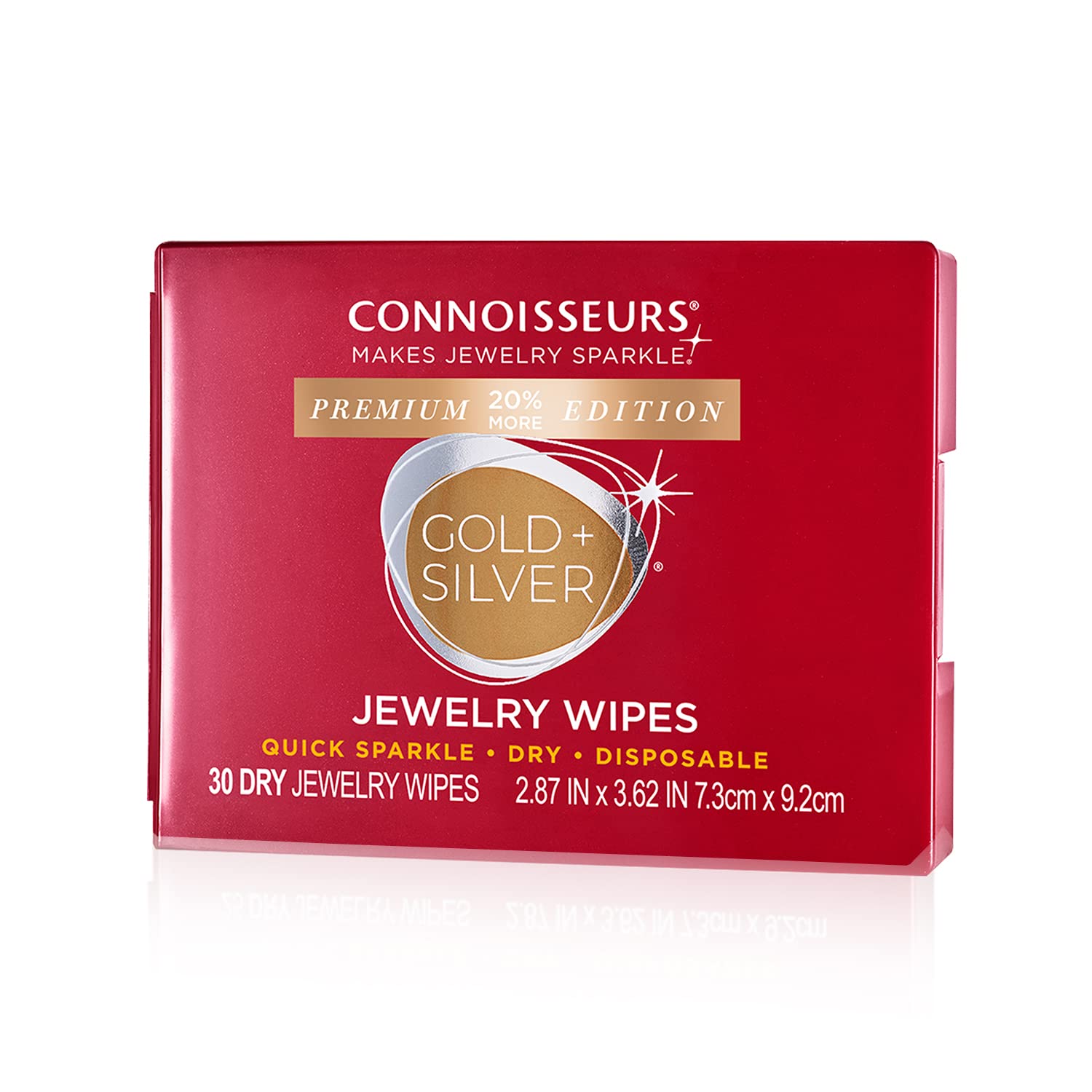 Connoisseurs - Jewelry Wipes - 30 Pack | Premium Edition - For Gold & Silver Jew