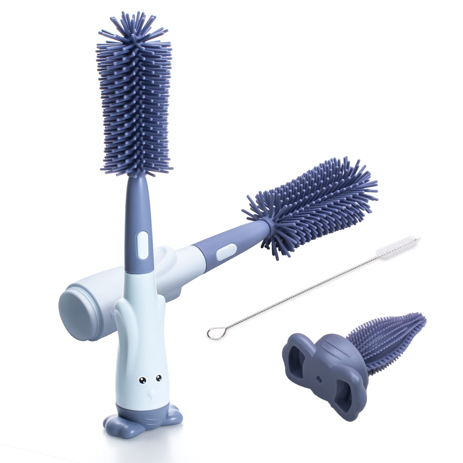 Alyvisun Silicone Bottle Brushes with Brush, Baby Bottle Brush, Straw Brush, Nip