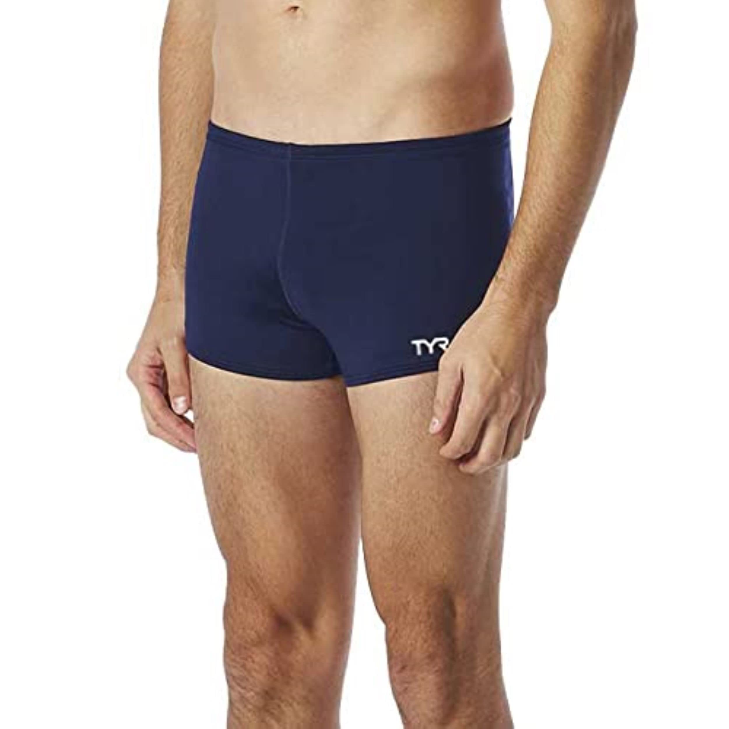 TYR Durafast Elite Solid Square Leg Sports Men's Swimsuit