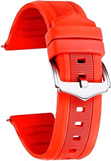 BINLUN Men's/Women's Replacement Silicone Sport Rubber Watch Strap (White/Red/Black/Blue/Orange/Green/Grey) (12mm/14mm/16mm/18mm/19mm/20mm/21mm/22mm/24mm)