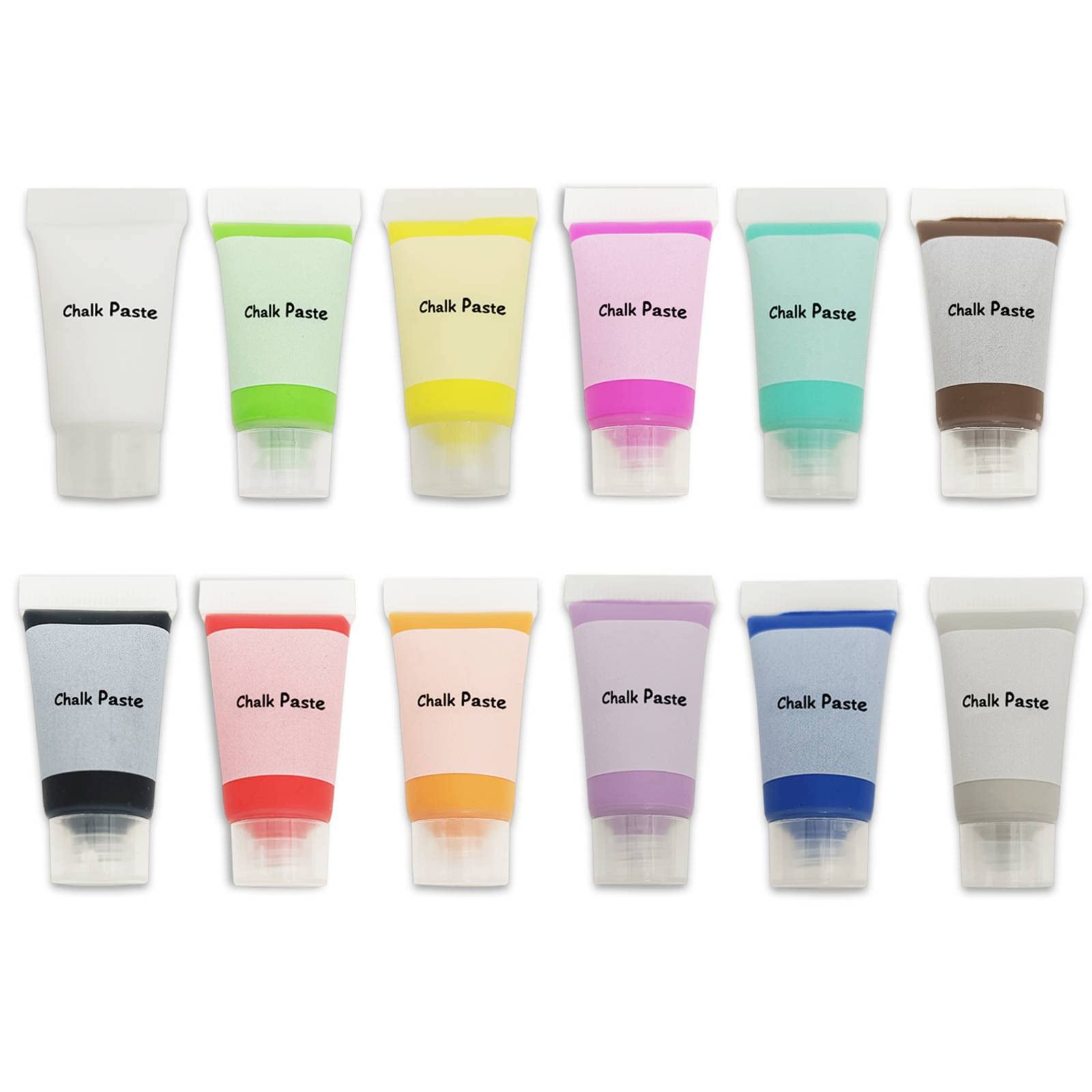 DGAGA 12 Color Chalk Paste Set,Screen Printing Ink,Starter Chalk Paste Paint for