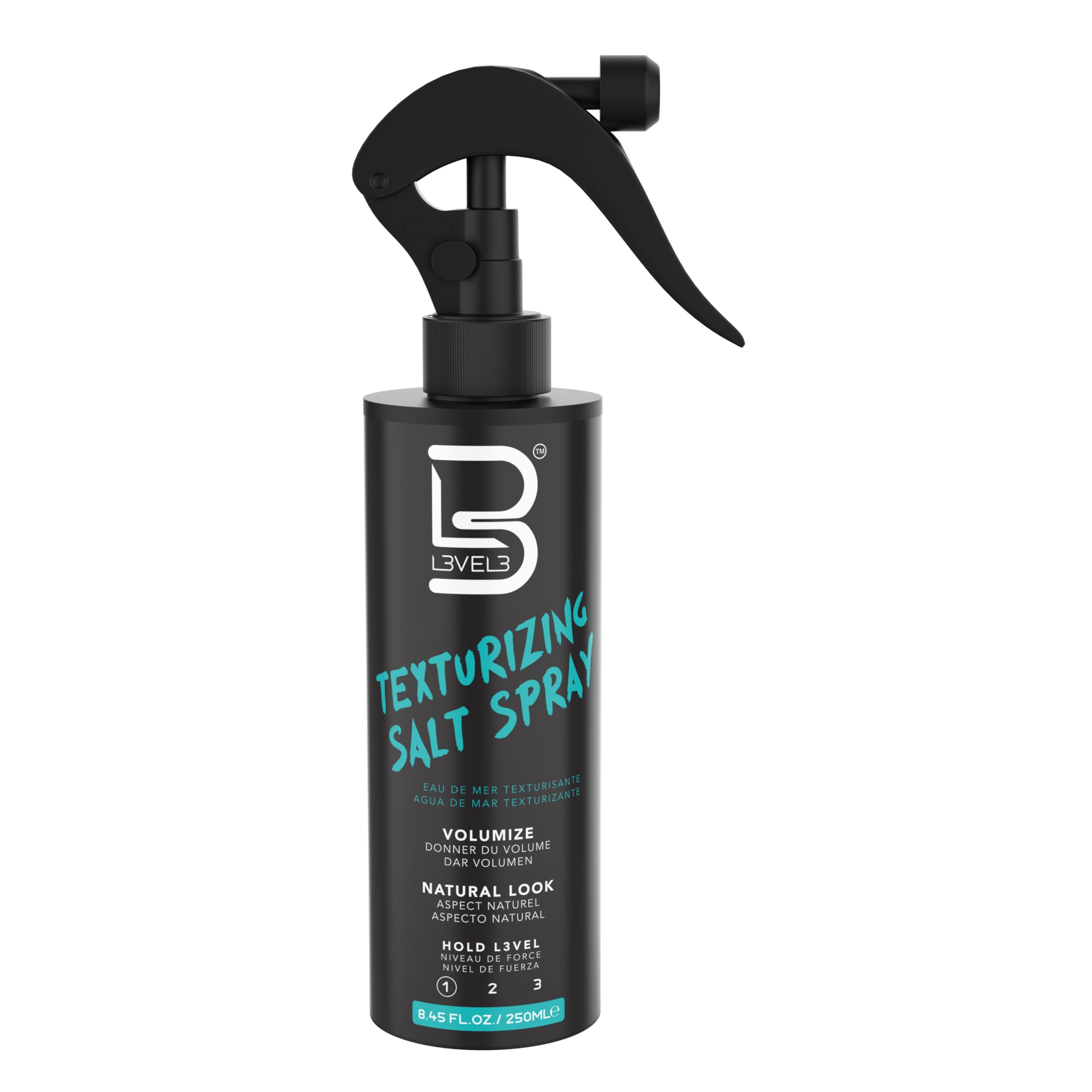 L3 Level 3 Sea Salt Spray for Hair, Texturizing, Beachy Waves, 8.45 fl oz | Text