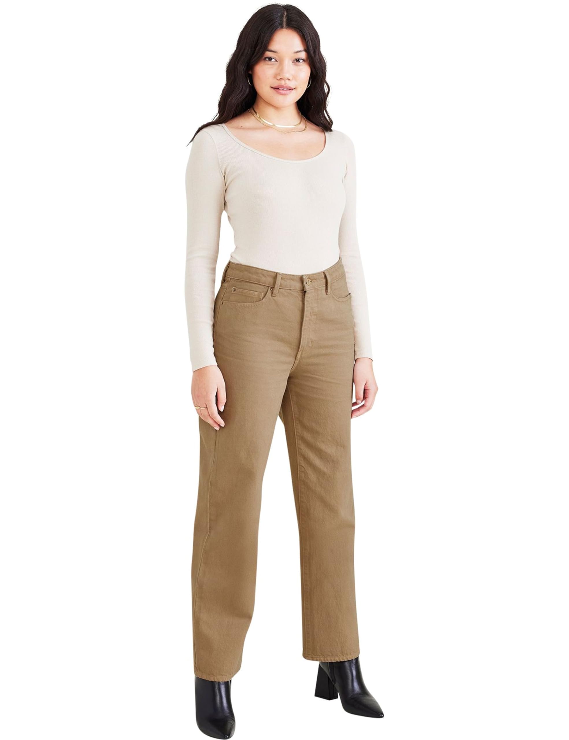 Dockers Women's High Waist Jean Cut Straight