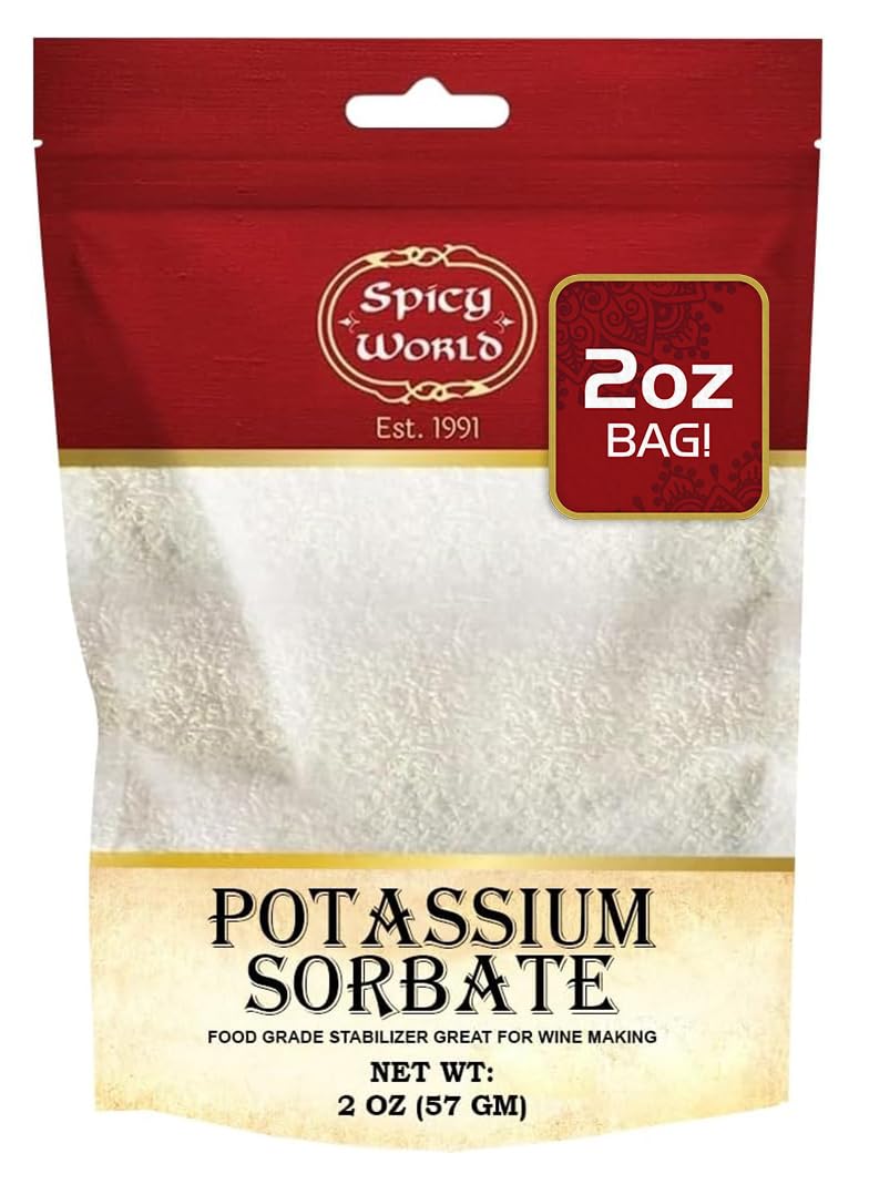Potassium Sorbate 2 Oz - Food Grade - Great Wine Stabilizer, Preservative for Gu